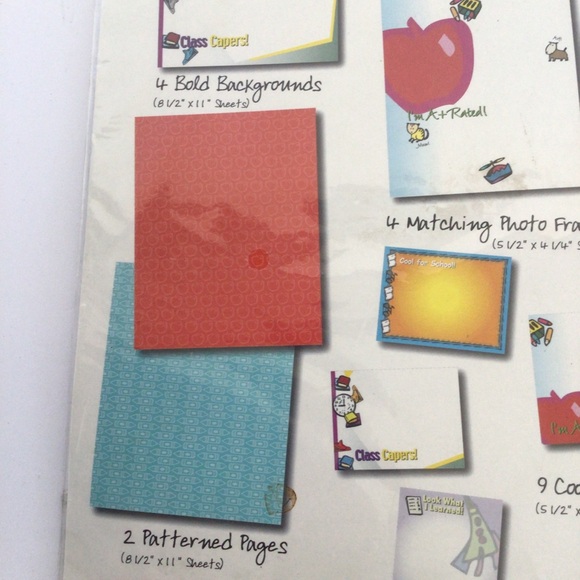 SCRAPBOOK SCHOOL DAYS KIT NWT 8.5 x 11 PAGES NWT - Picture 8 of 12